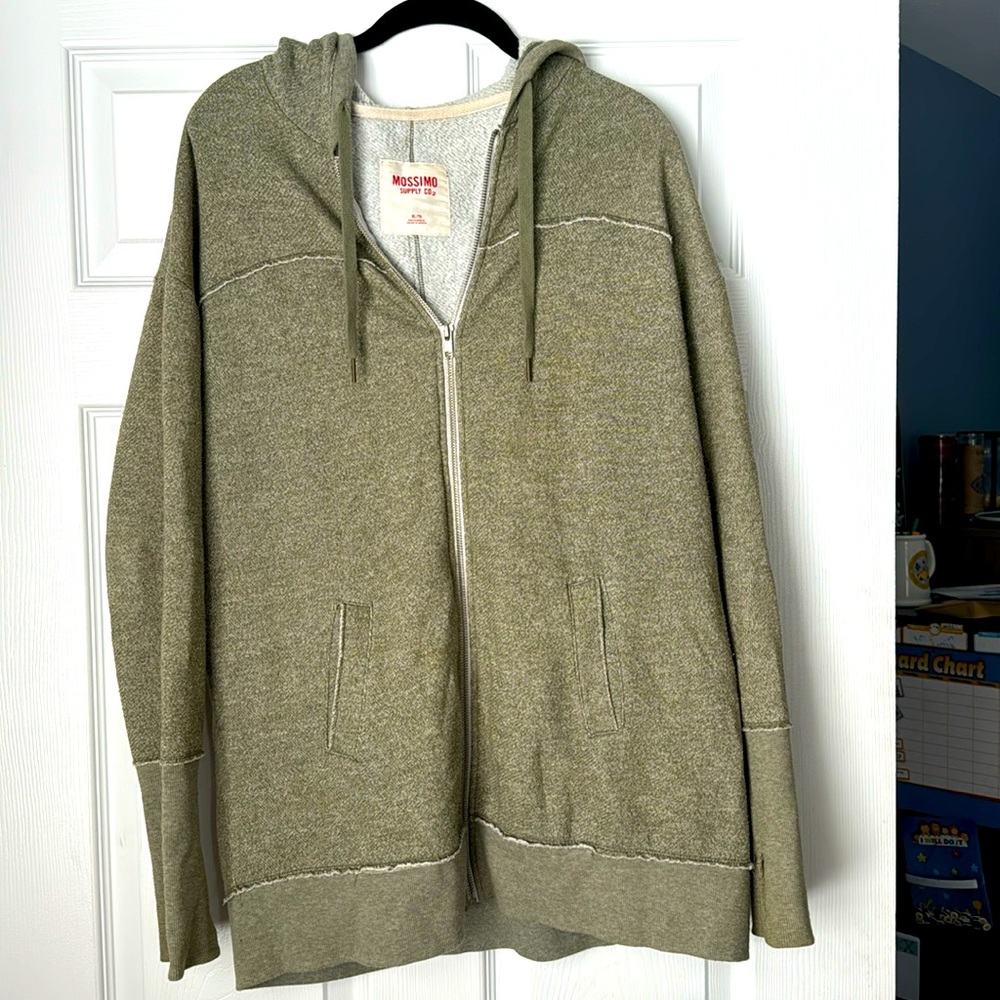 Bundled $6 Mossimo Ladies Size XL Olive Zipper Hooded Sweatshirt